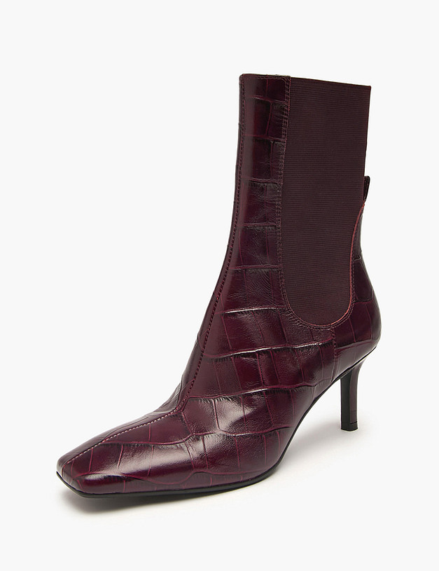 Бордовые женские челси с тиснением MASCOTTE 126-424023-0109 | ракурс 3