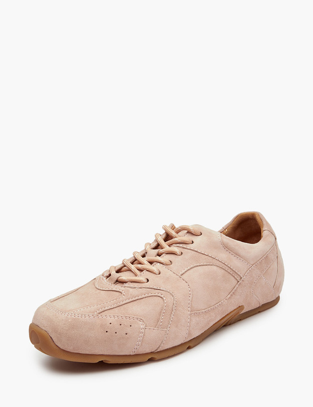 Розовые женские кроссовки из велюра и текстиля MASCOTTE 22-5161421-4673M | ракурс 4