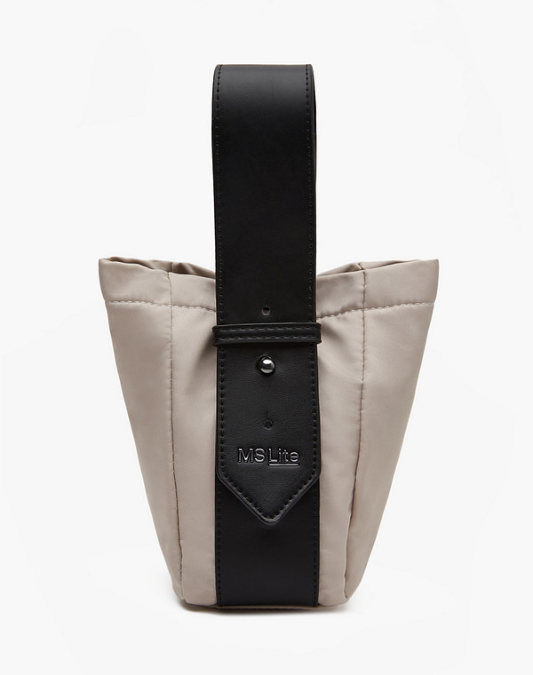 646-4106-208 Сумка женская текстиль-и.кожа/текстиль беж-черн, S, Mascotte Lite