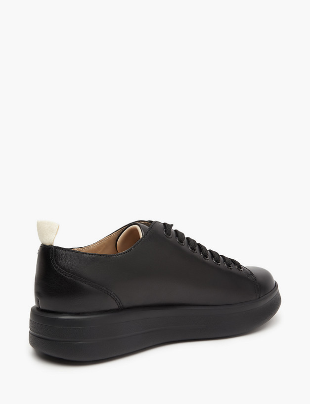 Черные кожаные женские кеды MASCOTTE 58-0161511-3100M | ракурс 3