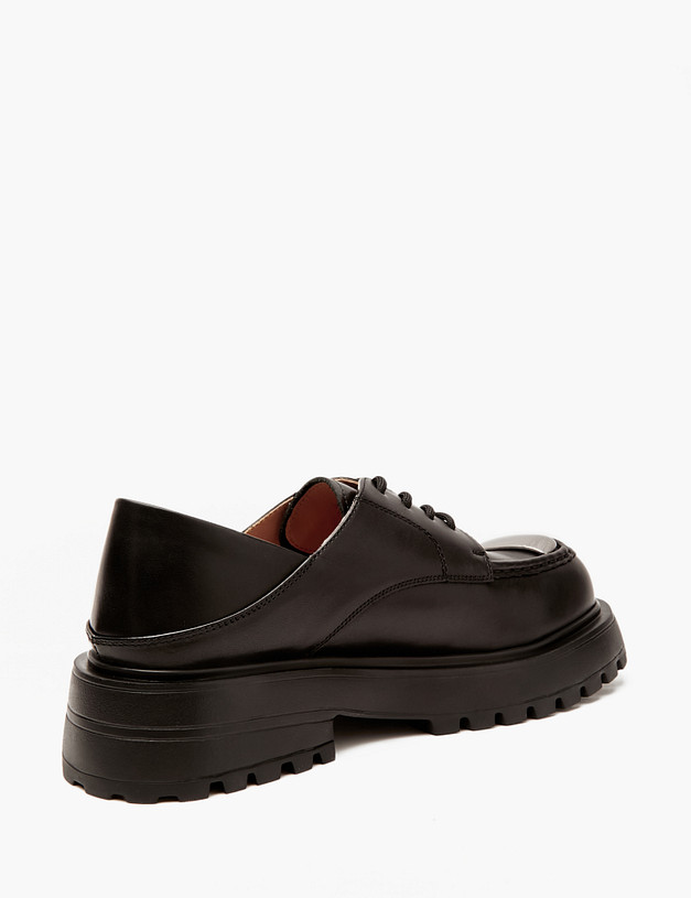 Черные кожаные женские дерби MASCOTTE 58-412111-0102 | ракурс 3