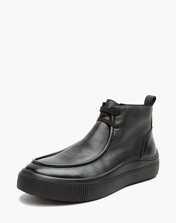 22-321821-0102 Ботинки мужские нат.кожа/ворсин-нат.кожа черн, Mascotte