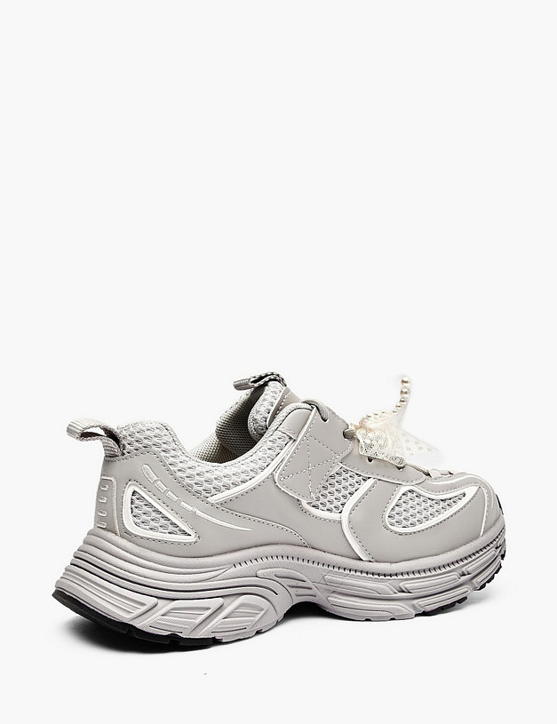 Серые кроссовки для девочек MASCOTTE 234-616621-0610 | ракурс 3