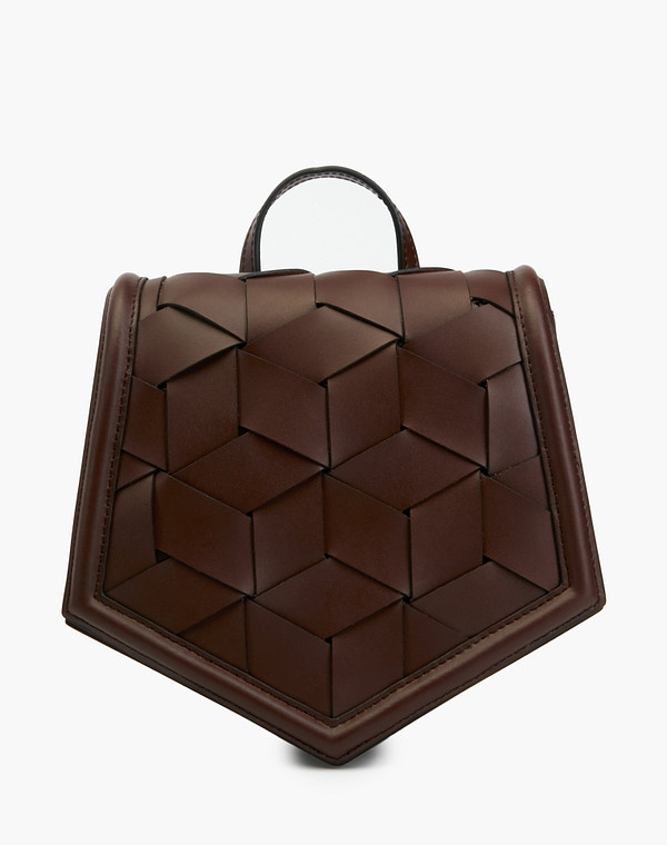 658-2115-609 Рюкзак женский кож.спилок/текстиль корич, S, Mascotte