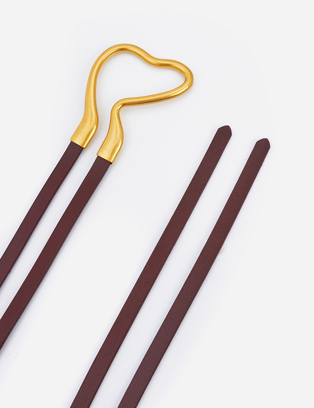 Бордовый женский ремень MASCOTTE 701-1212-605 | ракурс 2