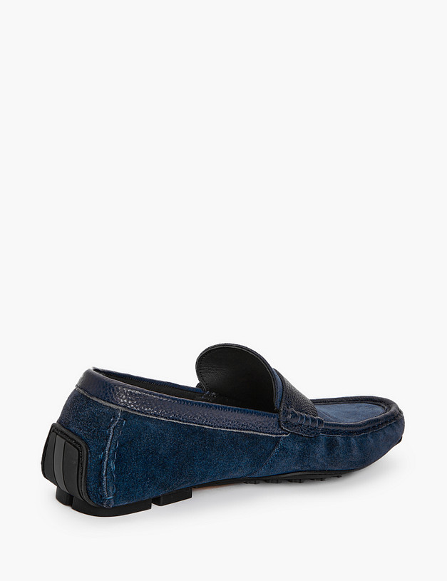 Синие мужские мокасины MASCOTTE 128-210623-0203 | ракурс 3