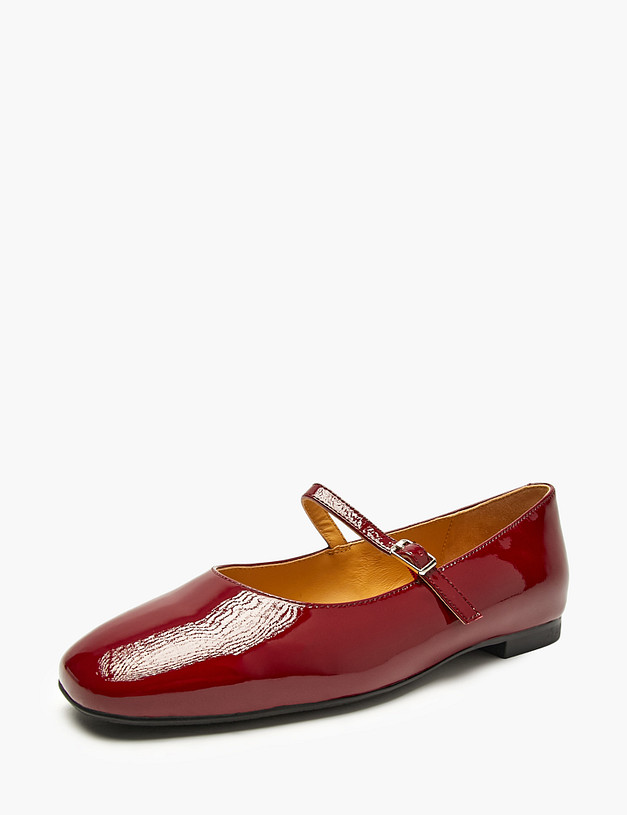 Бордовые женские балетки MASCOTTE 195-421611-0705 | ракурс 2