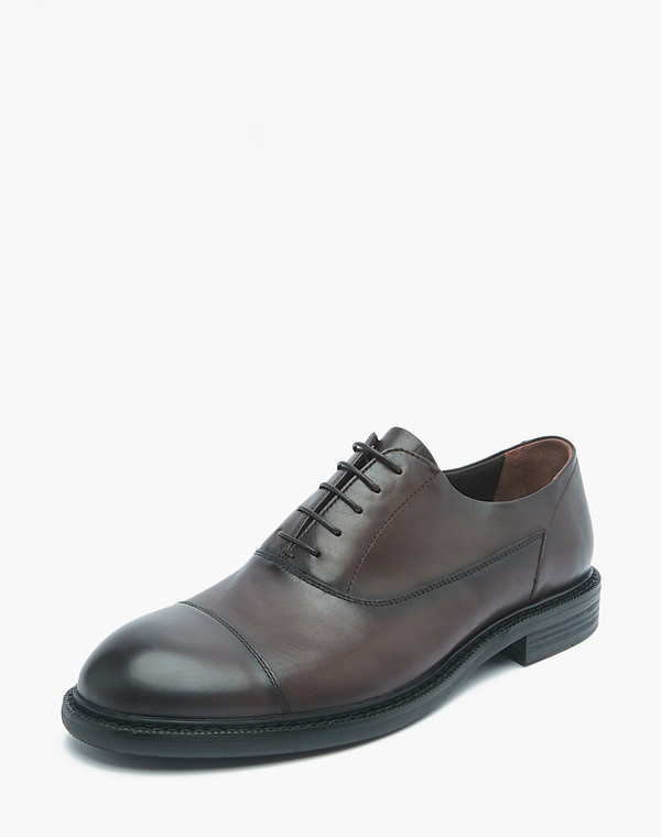 128-222613-0109 Полуботинки мужские нат.кожа/нат.кожа корич, Mascotte