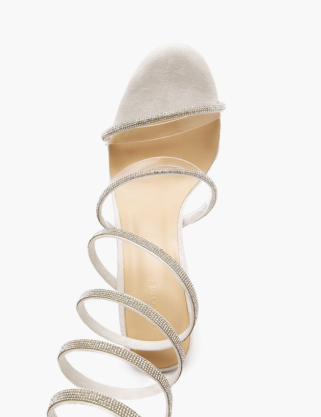 Серебристые женские босоножки MASCOTTE 25-512892-0216 | ракурс 5