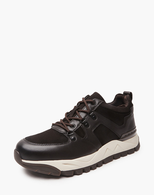 22-4231821-8131M Полуботинки для активного отдыха мужские нат.кожа-велюр/текстиль-нат.кожа корич, Mascotte