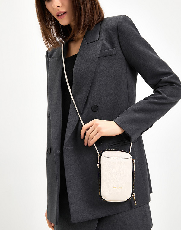 610-3101-601 Сумка женская и.кожа/текстиль бел, S, Mascotte