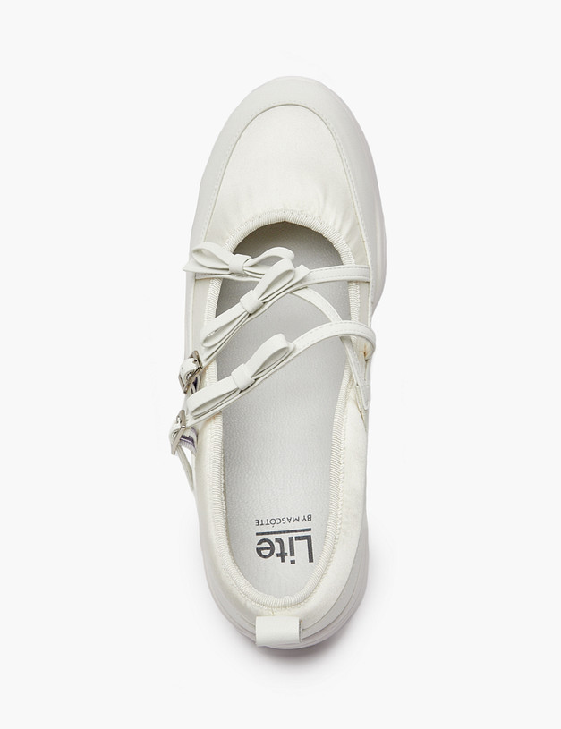 Белые женские слипоны MASCOTTE 234-517221-1001M | ракурс 5