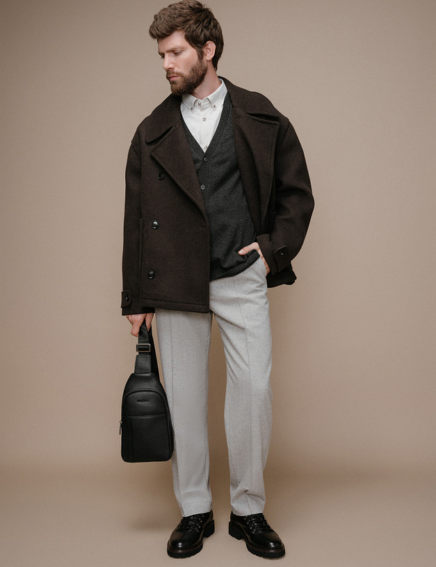 Мужская сумка-слинг из натуральной кожи MASCOTTE 602-1116-102 | ракурс 5