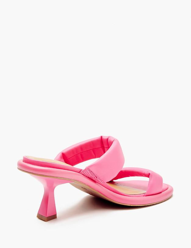 Розовые кожаные женские мюли MASCOTTE 233-4126111-7526M | ракурс 5