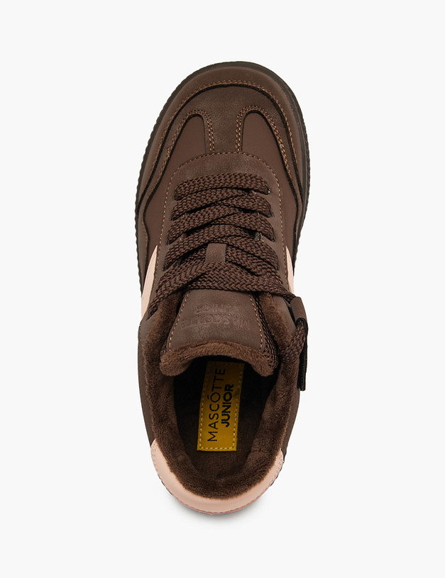 Коричневые кеды для девочек MASCOTTE 234-523721-0609 | ракурс 5