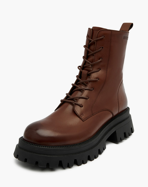 58-322031-0109 Ботинки женские нат.кожа/мех-нат.кожа корич, Mascotte