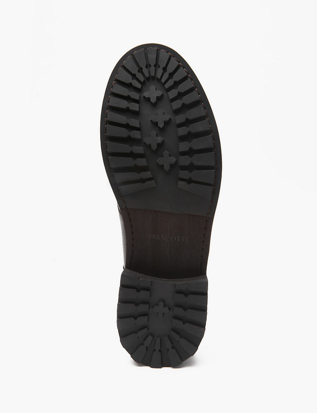 Черные кожаные мужские броги MASCOTTE 22-422111-0102 | ракурс 6 Черные кожаные мужские броги MASCOTTE 22-422111-0102 | ракурс 6