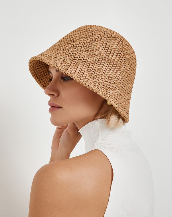 766-5132-2609 Шляпа женская текстиль св.коричн, Mascotte