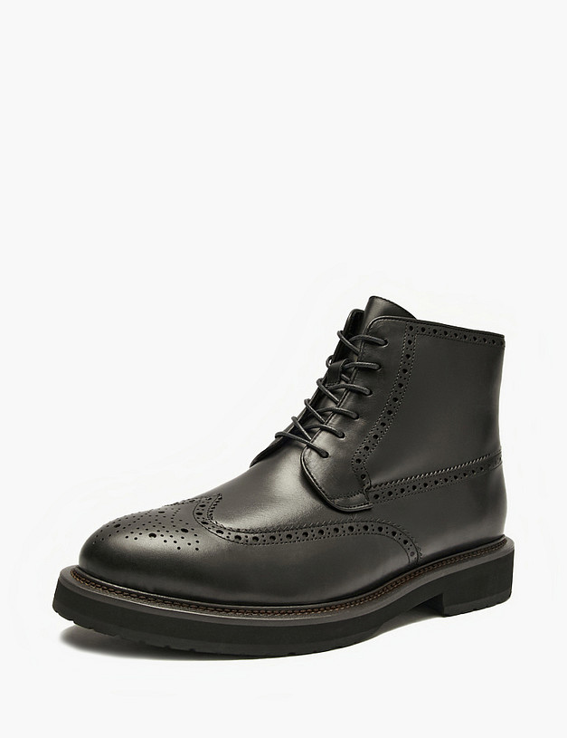 Черные мужские зимние ботинки MASCOTTE 175-520631-0102 | ракурс 2