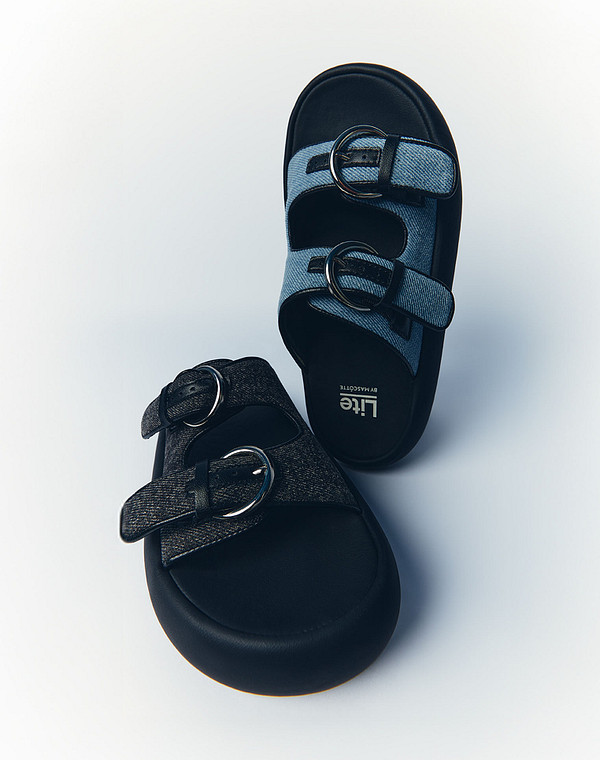 Голубые женские сабо 3990₽