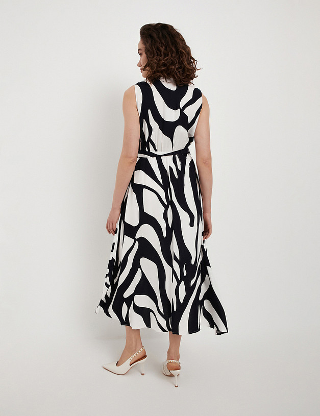 Сине-белое женское платье MASCOTTE 973-6110-2403 | ракурс 5