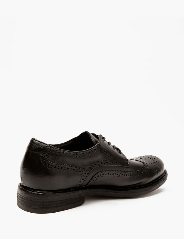 Premium черные мужские броги MASCOTTE 128-414611-0102 | ракурс 3