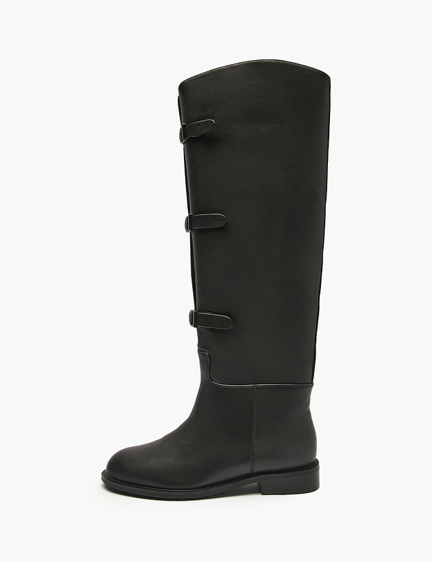 Черные женские ботфорты MASCOTTE 100-521721-0102 | ракурс 2