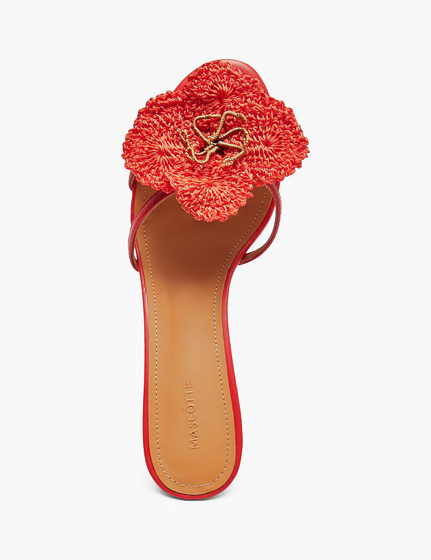 Красные женские мюли MASCOTTE 233-6102912-6545M | ракурс 4