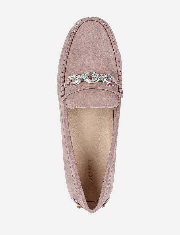 Бежевые женские мокасины MASCOTTE 11-010111-3602M | ракурс 4 Бежевые женские мокасины MASCOTTE 11-010111-3602M | ракурс 4