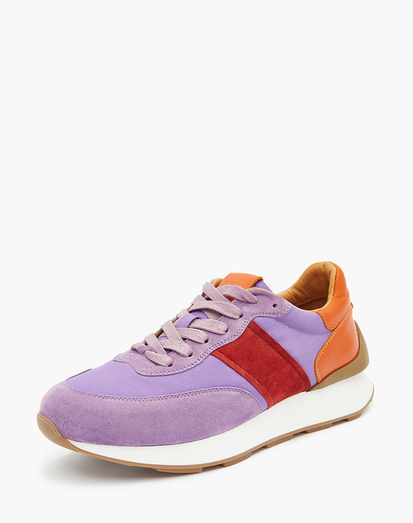 58-3202411-4626M Полуботинки для активного отдыха женские текстиль-велюр/нат.кожа фиол, Mascotte