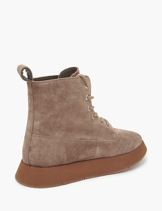 Бежевые велюровые женские ботинки MASCOTTE 172-3201322-3671M | ракурс 3