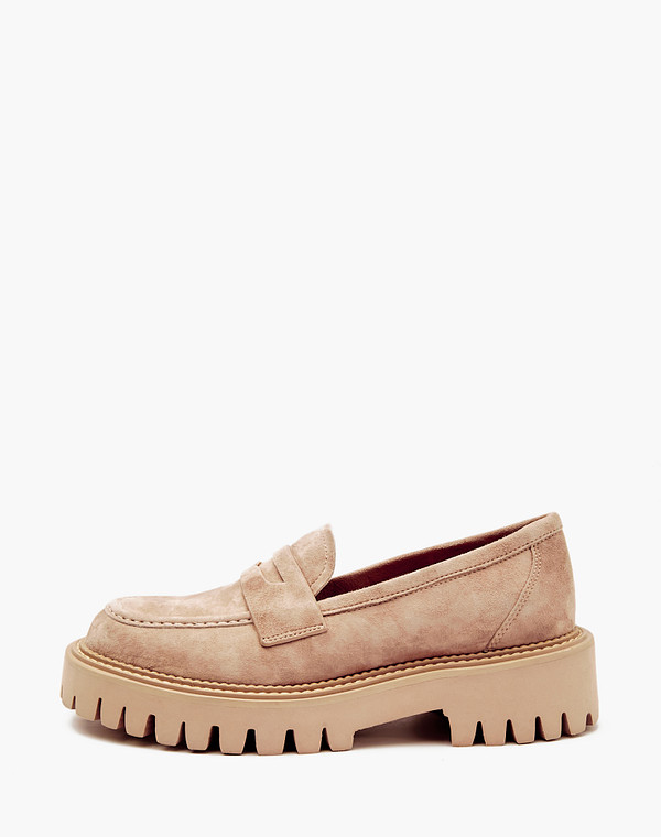 233-4124313-3612M Туфли женские велюр/нат.кожа беж, Mascotte