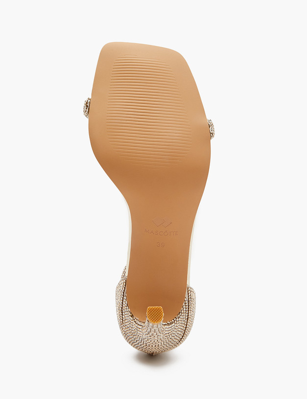 Золотые женские босоножки MASCOTTE 125-410311-0615 | ракурс 6