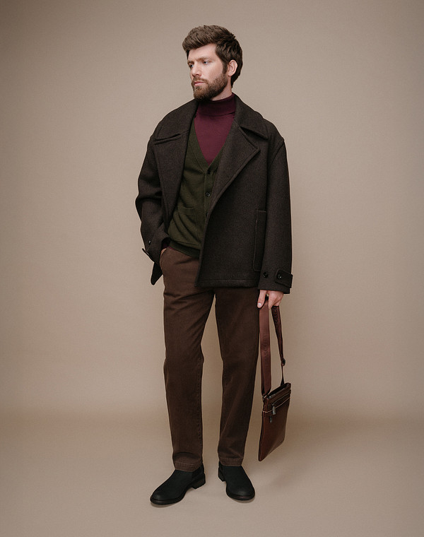 175-525521-3220M Ботинки мужские велюр/ворсин темн-сер, Mascotte