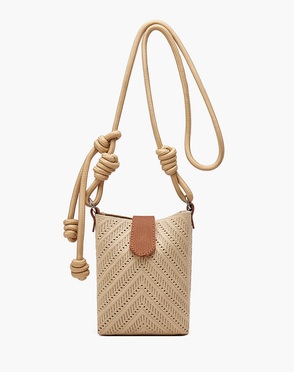 646-5103-208 Сумка женская текстиль/б.п. беж-рыж, S, Mascotte