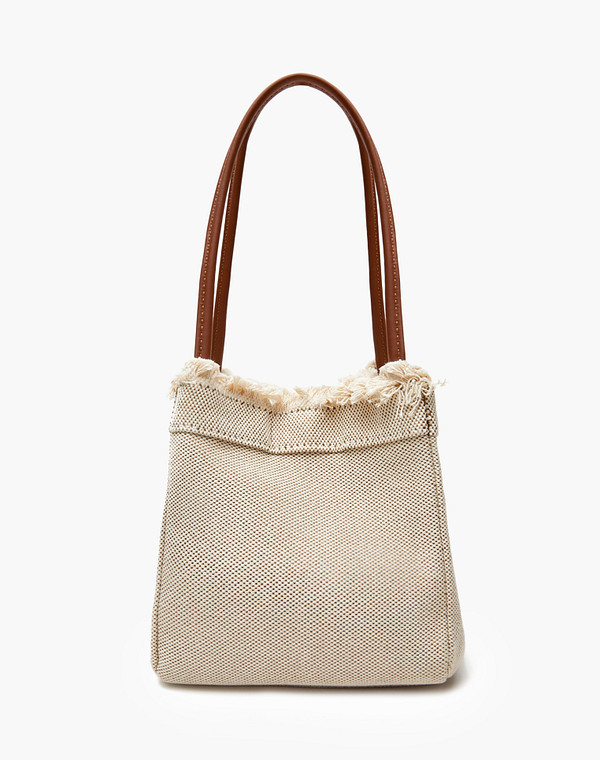 647-4119-208 Сумка женская текстиль-и.кожа/текстиль беж-корич, S, Mascotte