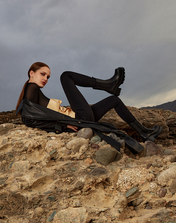 15-3204721-3100M Ботинки женские нат.кожа-резина/ворсин-нат.кожа черн, Mascotte