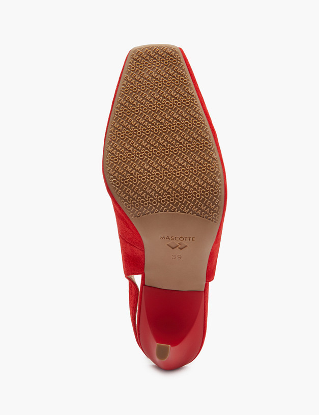 Красные женские велюровые босоножки MASCOTTE 175-5163012-3609M | ракурс 5 Красные женские велюровые босоножки MASCOTTE 175-5163012-3609M | ракурс 5