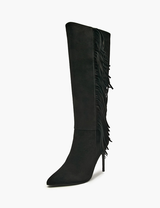 Черные женские сапоги MASCOTTE 100-221823-0602 | ракурс 2