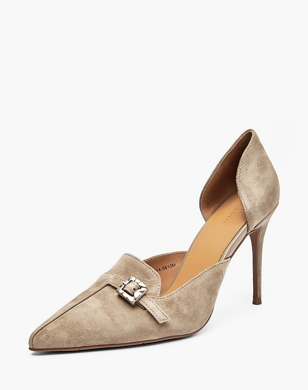 126-6102614-5610M Туфли женские велюр/нат.кожа беж, Mascotte