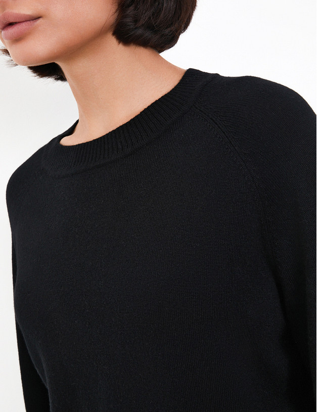 Черный женский джемпер из шерсти MASCOTTE 852-4230-502 | ракурс 3