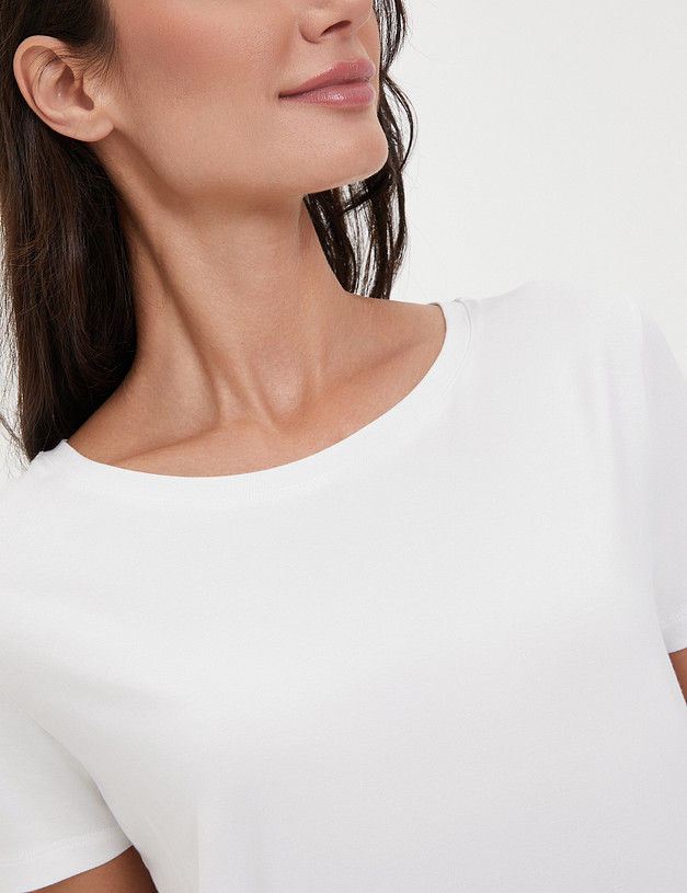 Белая женская футболка MASCOTTE 852-4102-7601 | ракурс 2