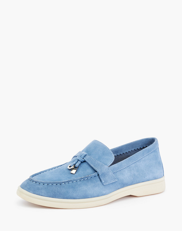 11-110311-0611 Туфли женские велюр/нат.кожа голуб, Mascotte