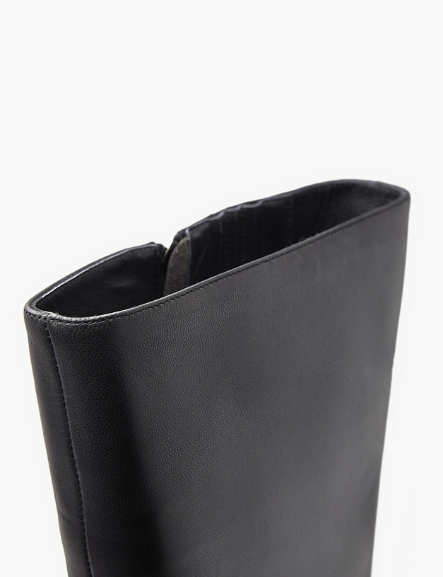 Черные кожаные женские ботфорты MASCOTTE 234-322121-0502 | ракурс 7