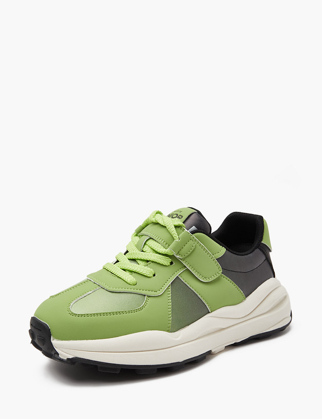 Зеленые детские кроссовки на массивной подошве MASCOTTE 234-412621-0604 | ракурс 5