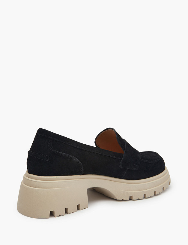 Черные женские лоферы массивной подошве MASCOTTE 25-510411-0202 | ракурс 3