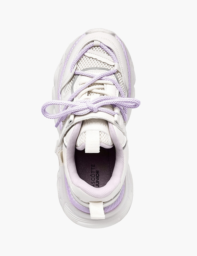 Молочные кроссовки для девочек MASCOTTE 234-511021-0207 | ракурс 6