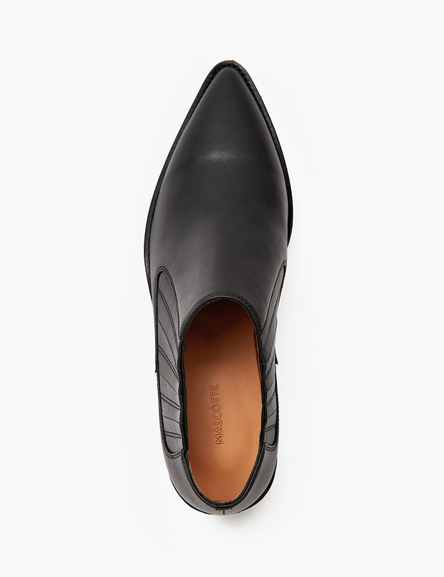Черные женские казаки из кожи MASCOTTE 175-417713-3100M | ракурс 4