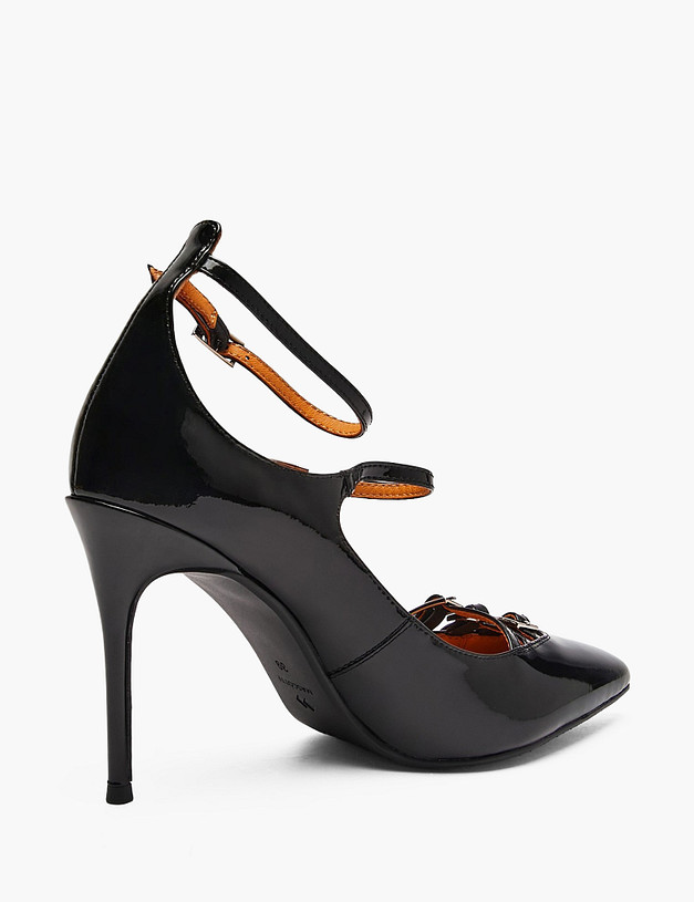 Черные женские лакированные туфли MASCOTTE 126-610411-0702 | ракурс 3