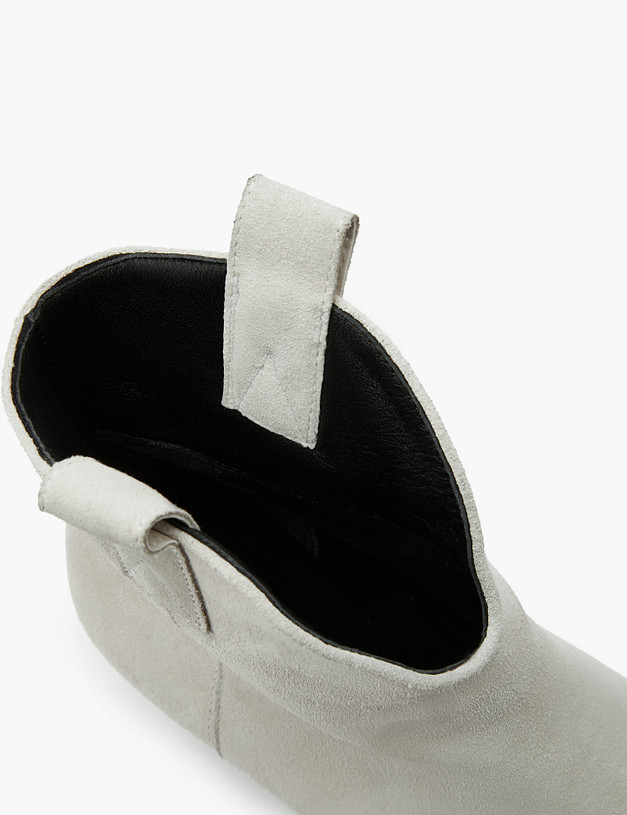 Серые велюровые женские казаки MASCOTTE 126-3203921-0210 | ракурс 7